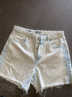 wild fable Light Blue High-Rise Button-Fly Denim Cutoff Shorts